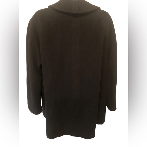 VTG 100% Cashmere One Button Coat Sz. L Tailored Union Made Lined Soft Cozy Warm - Picture 6 of 11